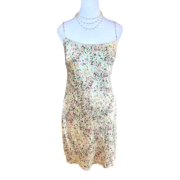 Anthropologie Dresses & Skirts - Anthropologie Dress Slip Floral Pink Green The East Order (L)